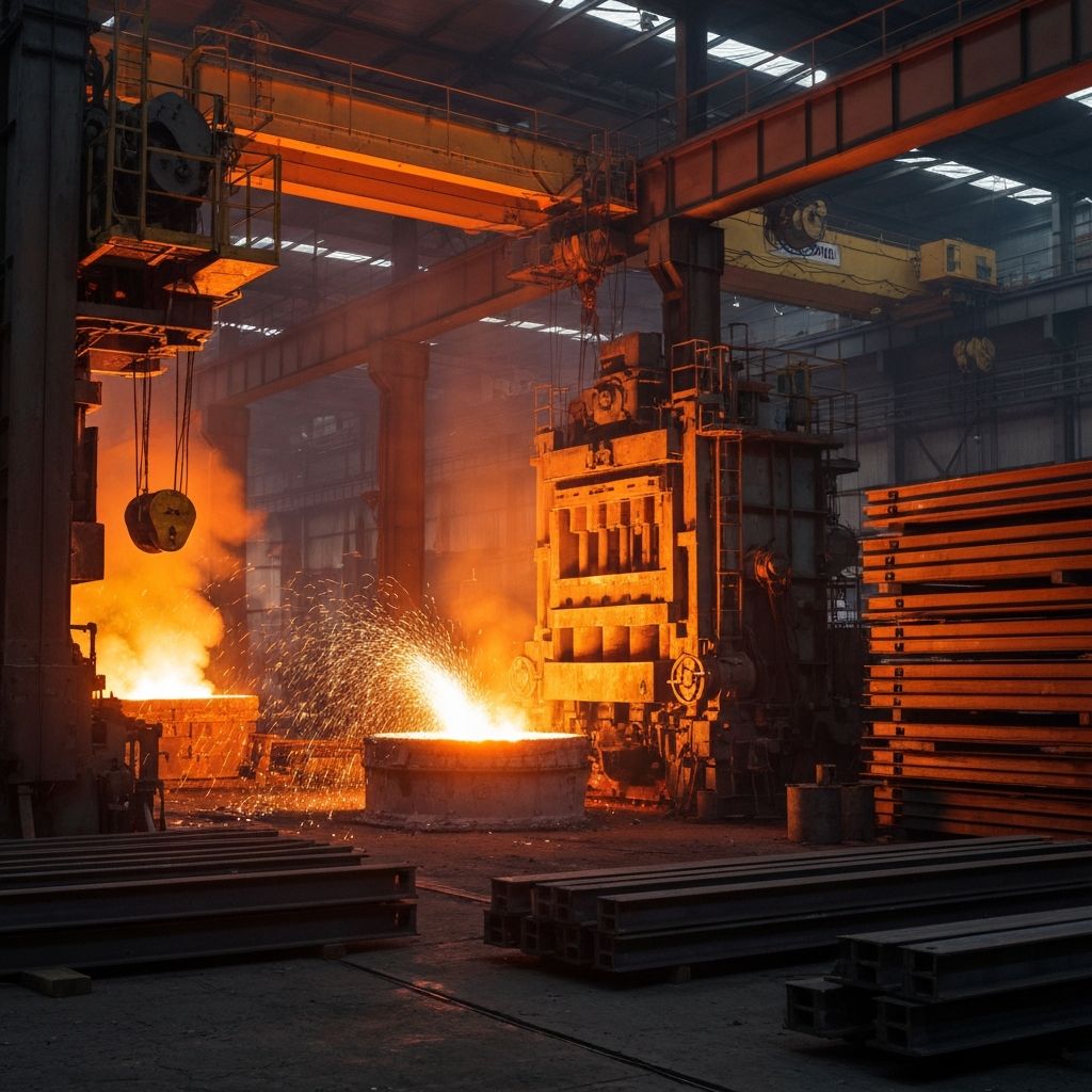 Industrial steel manufacturing